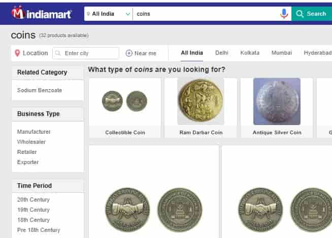 www.indiamart.com Coins Registration